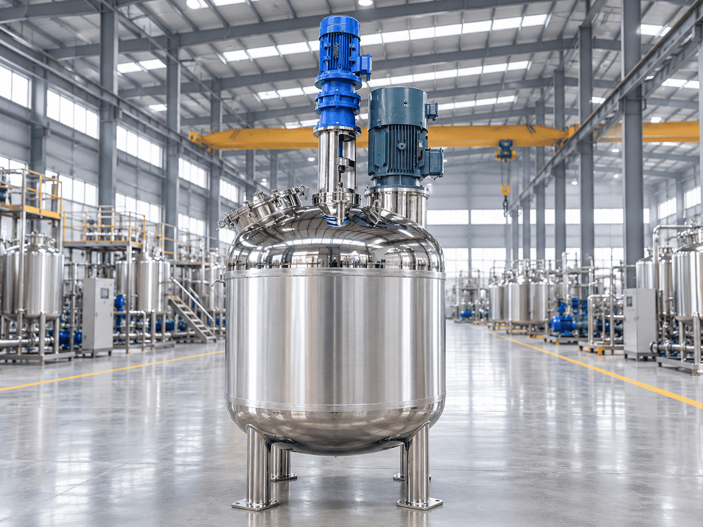 High shear mixing tank for industrial processing