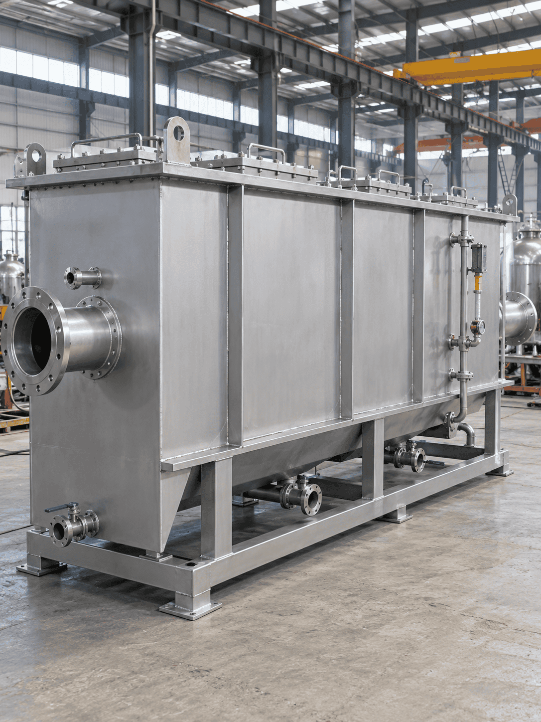 Custom industrial CPI oil water separator manufactured in a factory