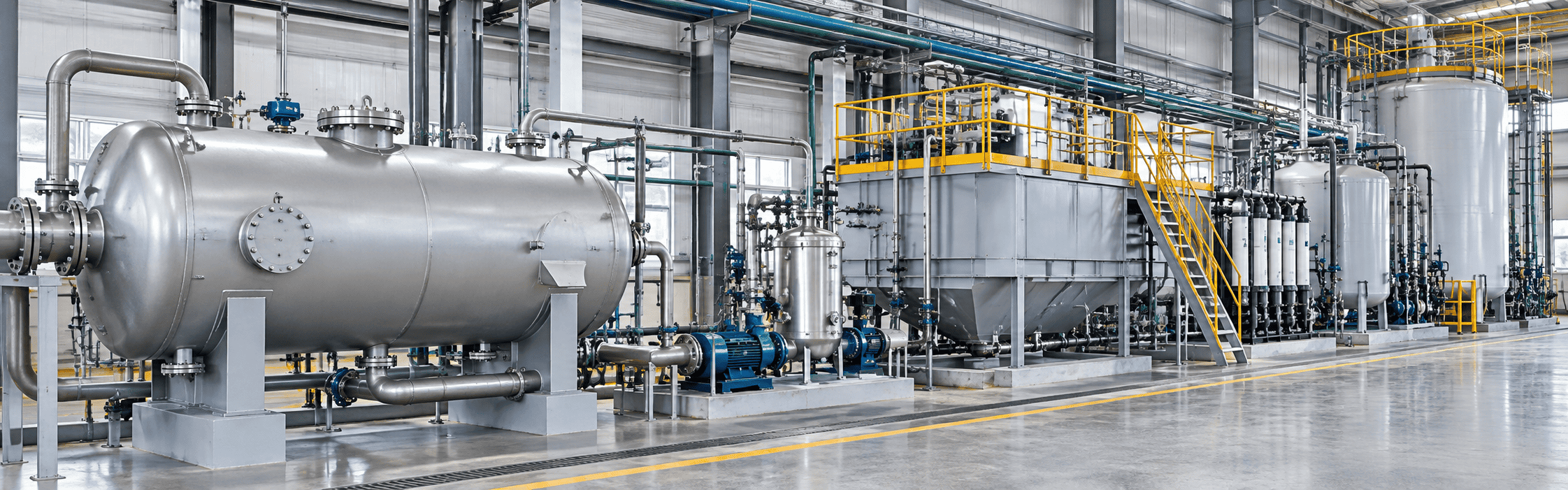 Industrial oily wastewater treatment system integrating oil water separation with downstream treatment equipment