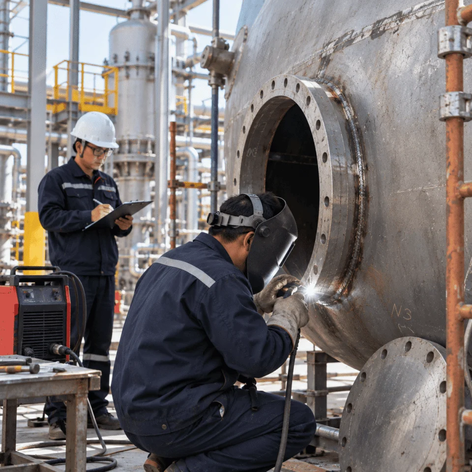 Pressure vessel repair and maintenance work