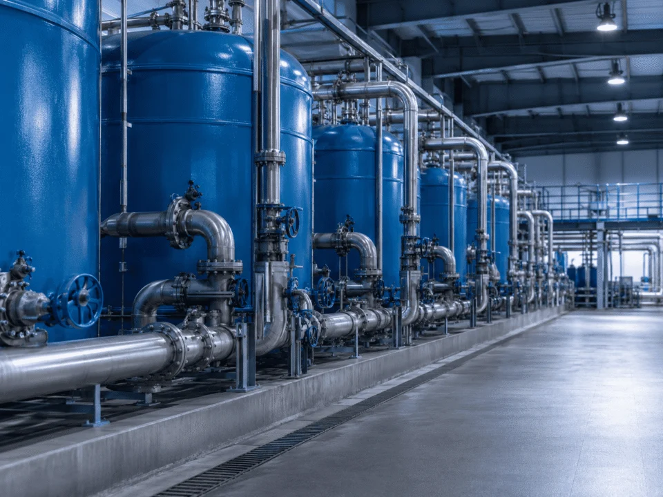 Water treatment filter vessels