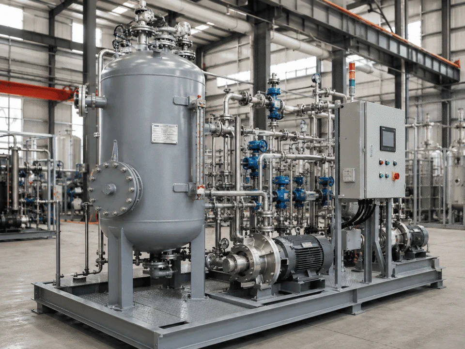 Custom vacuum system vessel integrated with process equipment
