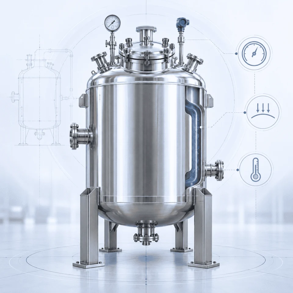 Reactor vessel pressure vacuum and temperature engineering