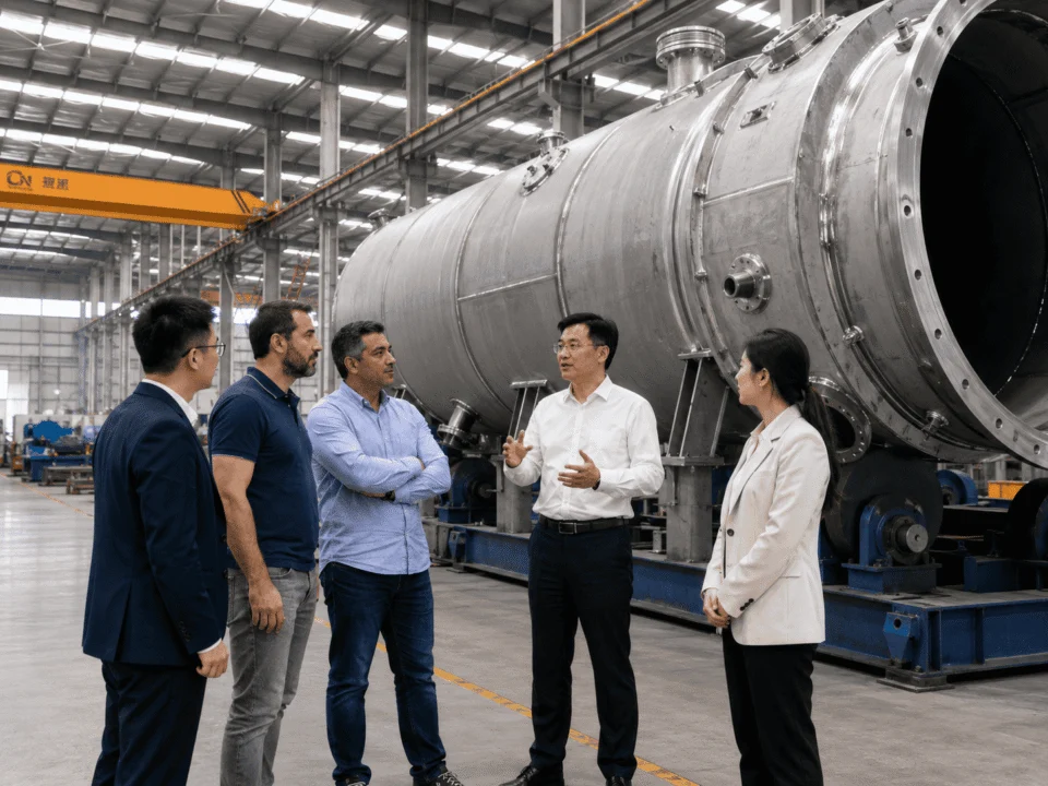 Factory tour with overseas buyers at Channel Vessel