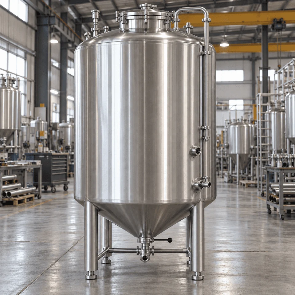 Custom stainless steel sanitary storage tank