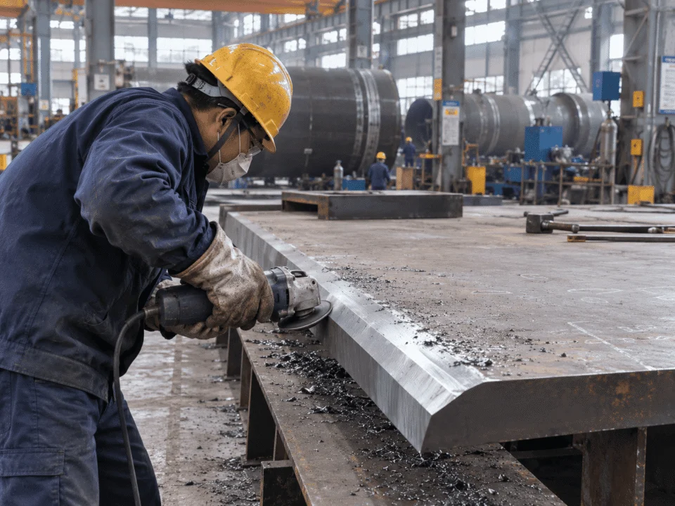 High pressure vessel joint preparation and groove edge condition control