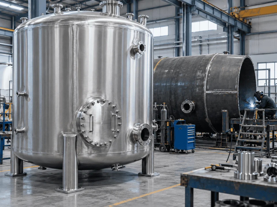 Chemical storage tank material and fabrication detail