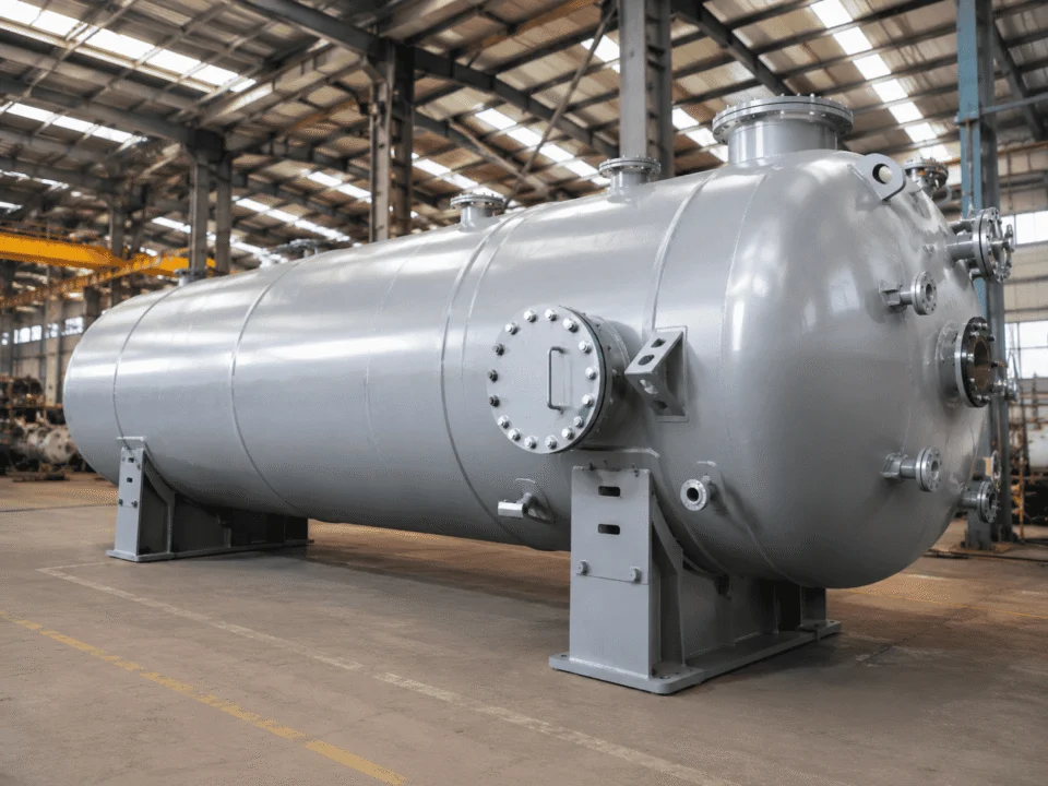 Horizontal pressure vessel manufacturing
