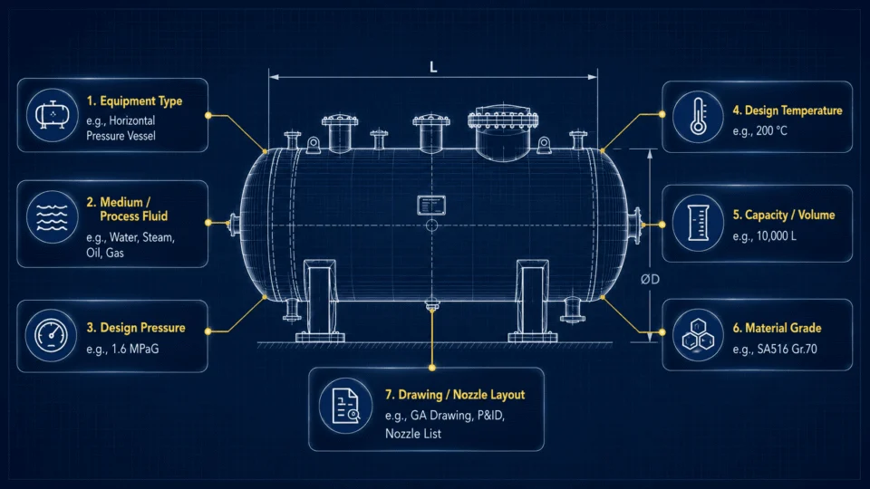 Pressure vessel parameter inquiry blueprint