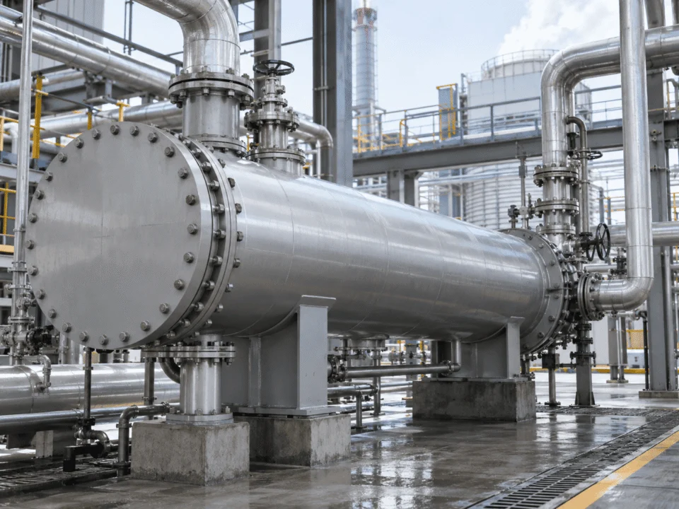 Power and industrial utilities shell and tube heat exchanger