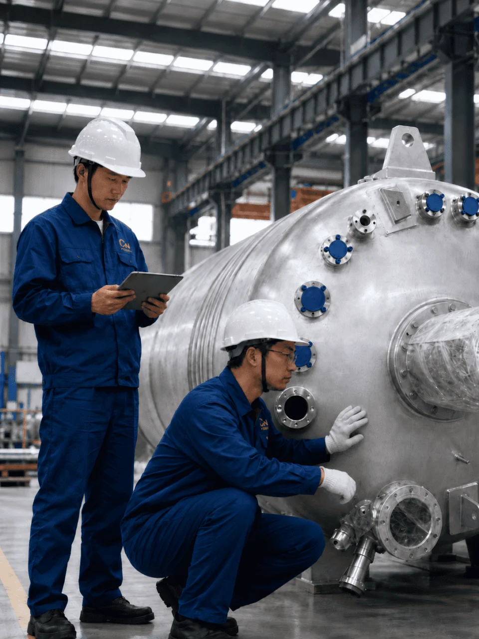 Pressure vessel manufacturing workshop