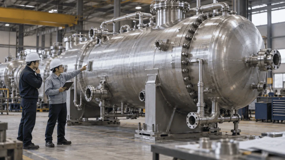 Engineering review for industrial pressure vessel project