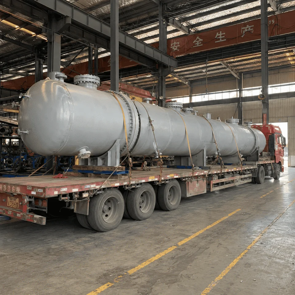 Industrial shell and tube heat exchanger in ChannelVessel factory