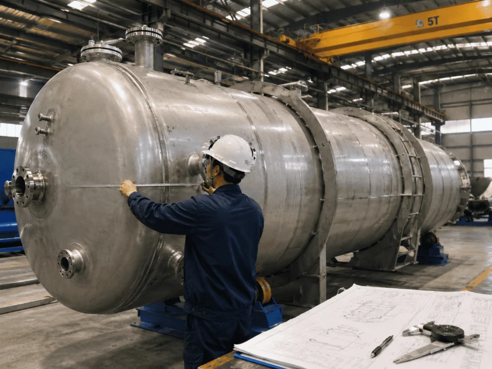 ChannelVessel final dimensional inspection of a vacuum vessel