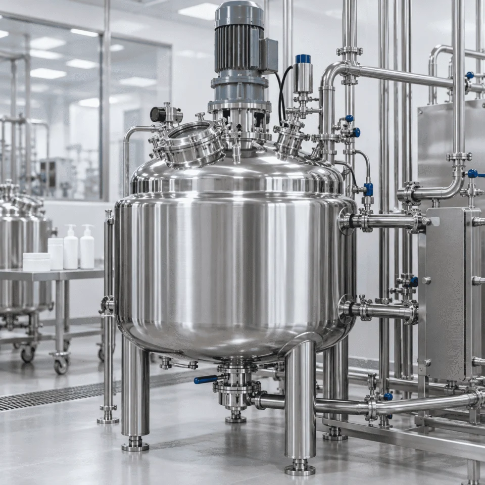 Cosmetics and personal care jacketed reactor