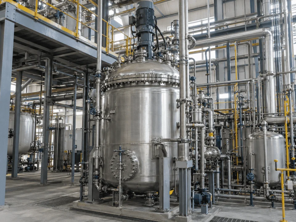 Jacketed pressure vessel used in chemical and petrochemical processing