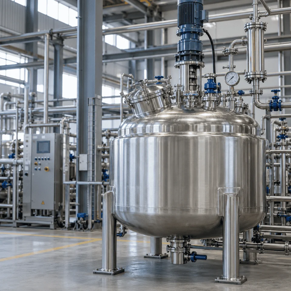 Custom stainless steel reactor vessel