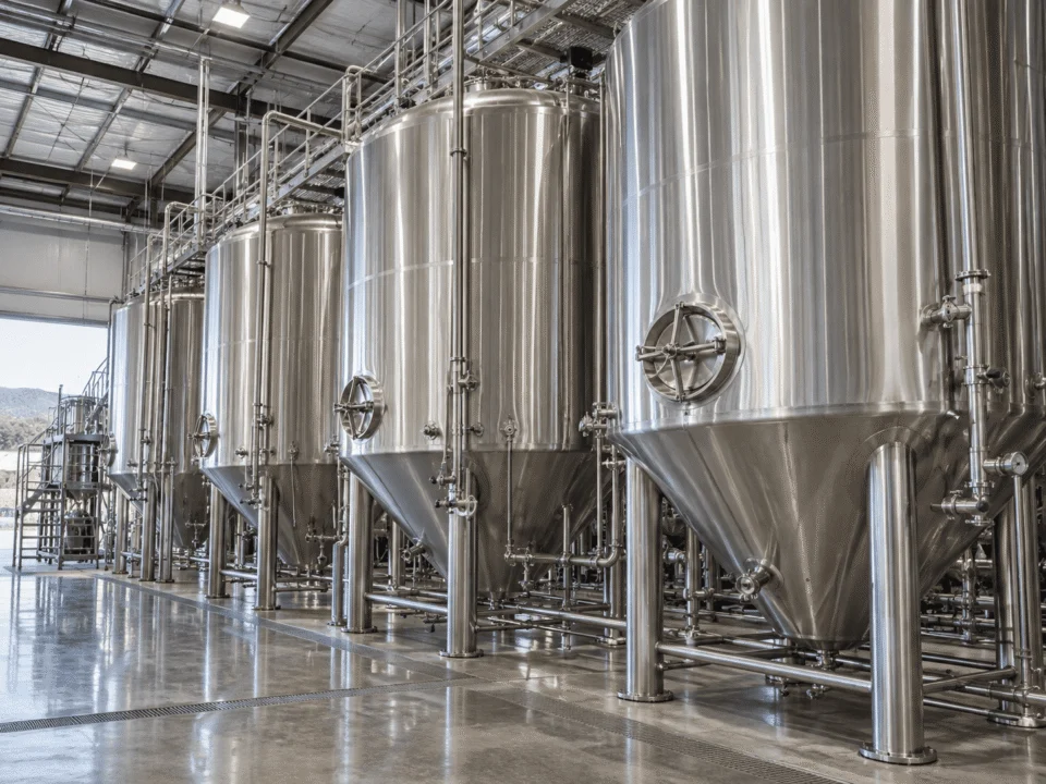 300–600 BBL sanitary beverage tanks project in California USA