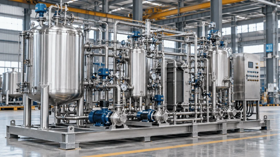 Integrated chemical process skid