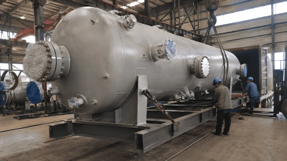 ChannelVessel vacuum vessel prepared for international shipment